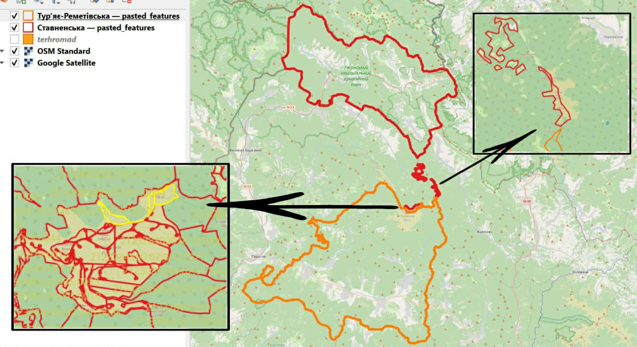 Карти Полонини Руни